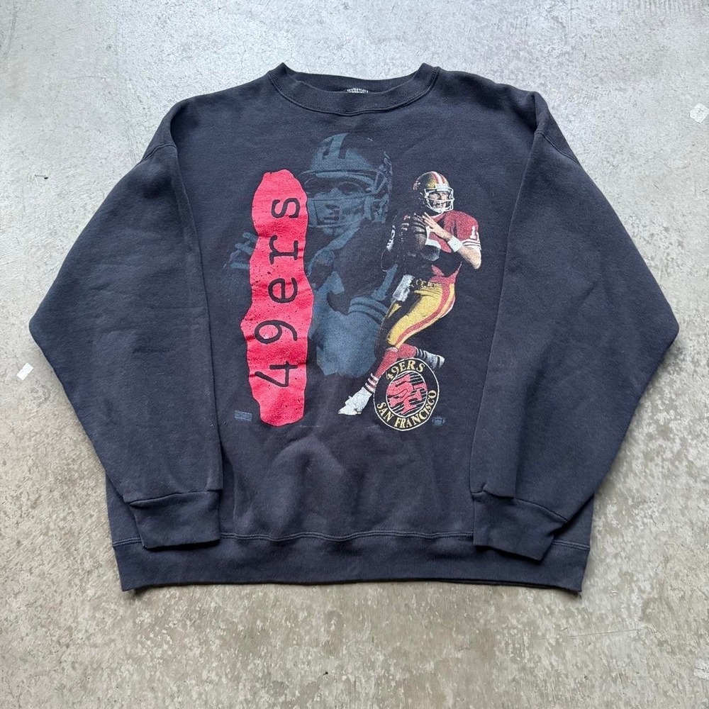 Vintage Salem Sports Sweatshirt Crewneck SF 49ers Joe Montana Men XL 90s Fade